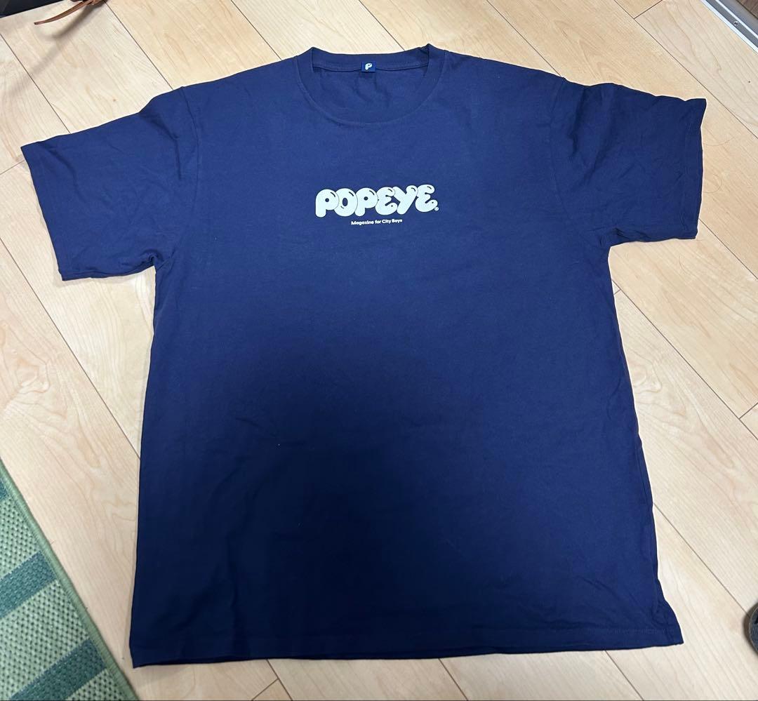 POPEYE MAGAZINE Tシャツ　ネイビー　Lサイズ　ポパイ