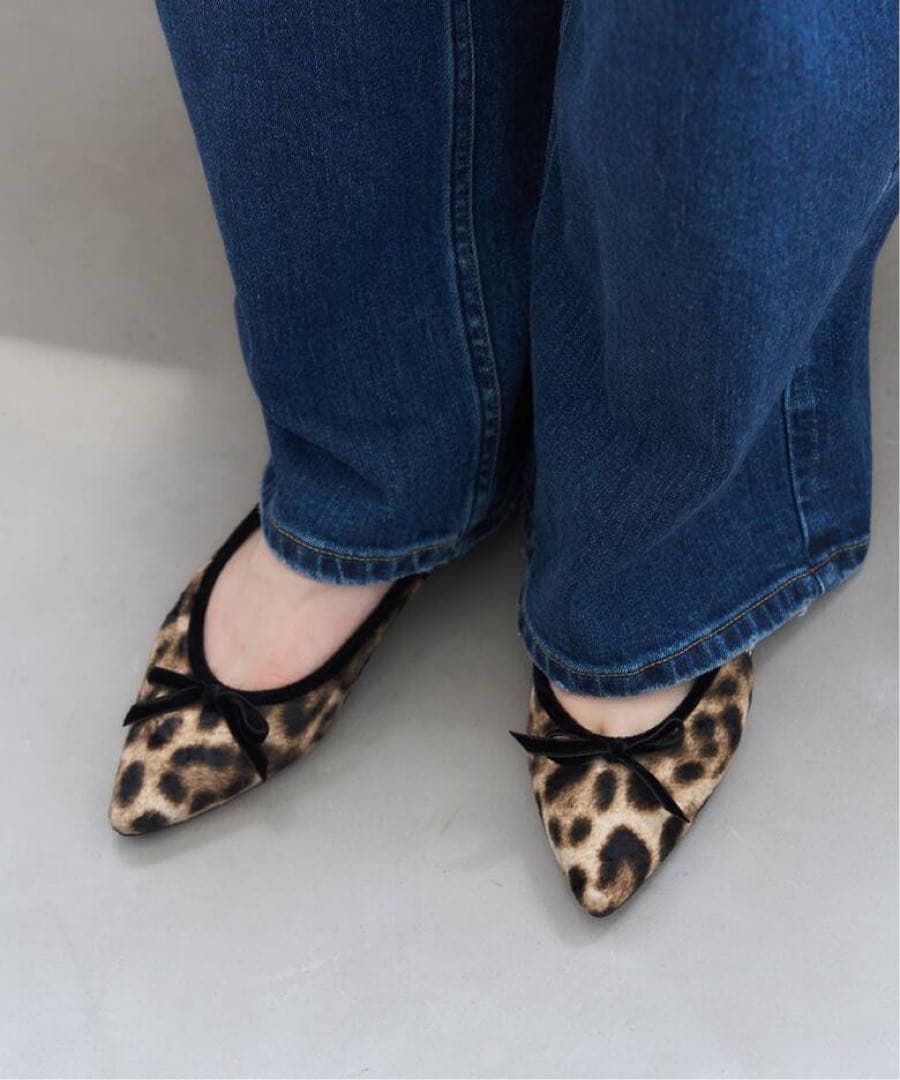 も　LE TALON ポインテッドレオパードバレエ