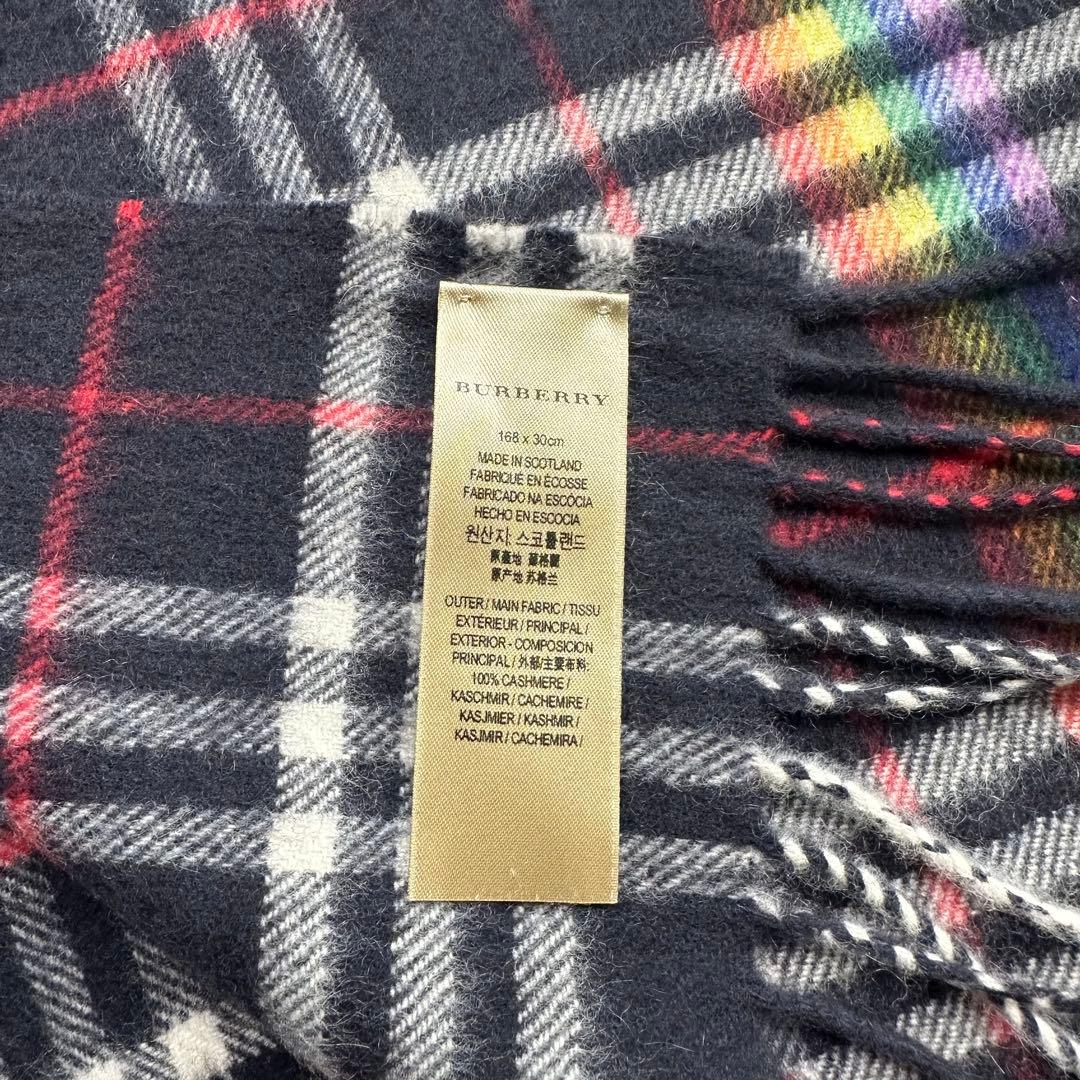 B*s様 BURBERRY バーバリー　カシミヤチェックマフラー