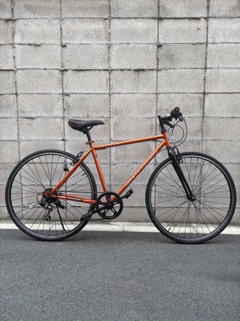 <両ほぼタイヤ新品> クロスバイク　オレンジ