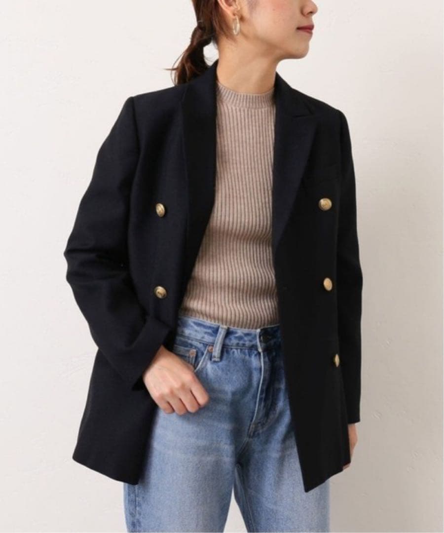 未使用級✨ ジャーナルスタンダードレリューム 紺ブレ ダブルブレスト 金ボタン