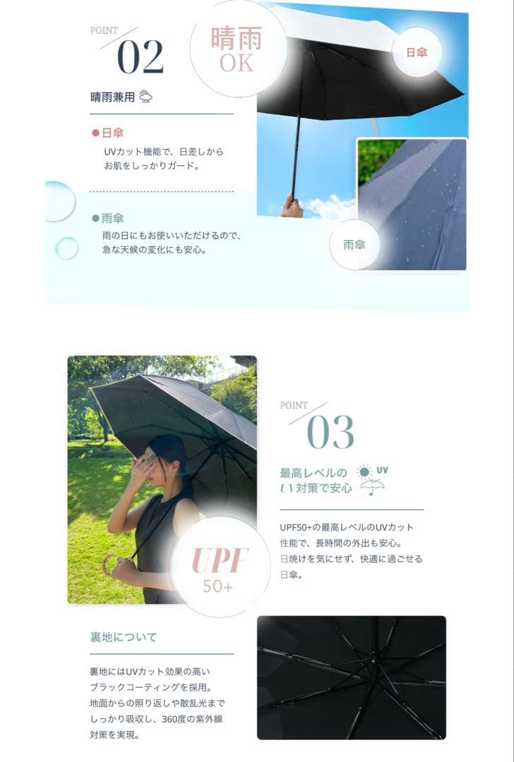 しいちゃん 100%遮光日傘 ベージュ