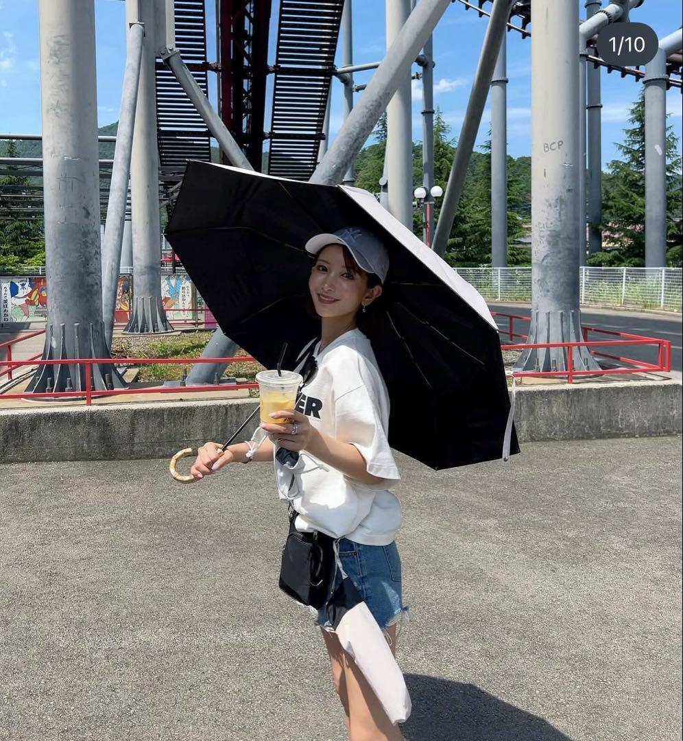 しいちゃん 100%遮光日傘 ベージュ