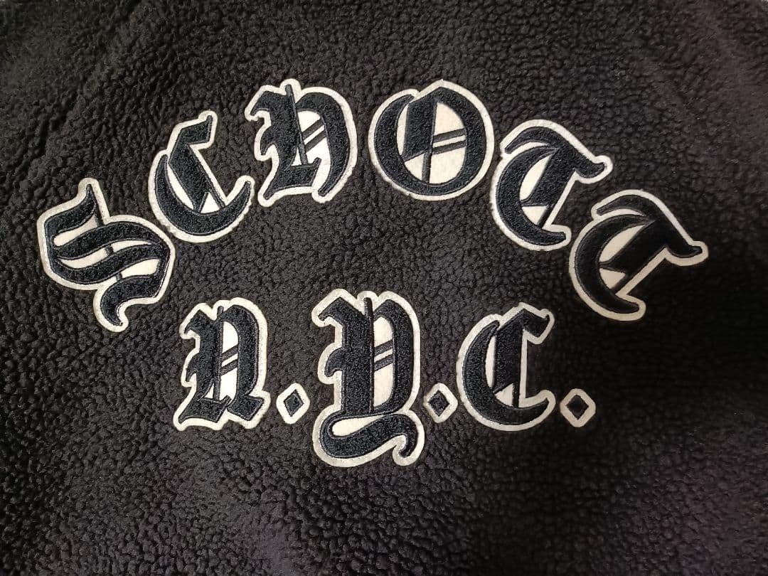 schott ボアフリーススタジャン　刺繍ロゴ　Mサイズ