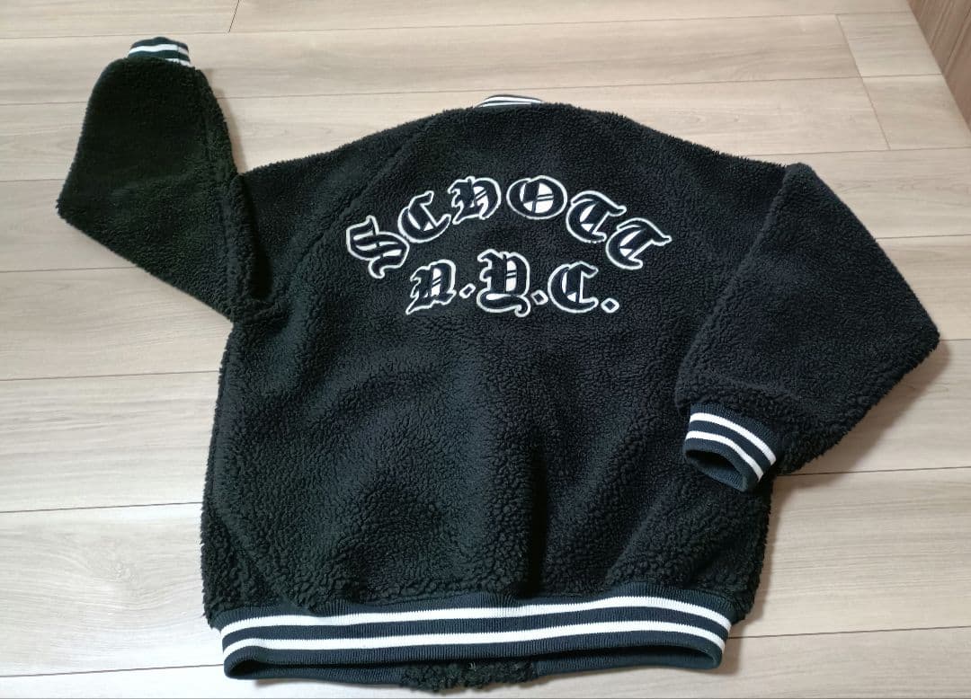 schott ボアフリーススタジャン　刺繍ロゴ　Mサイズ