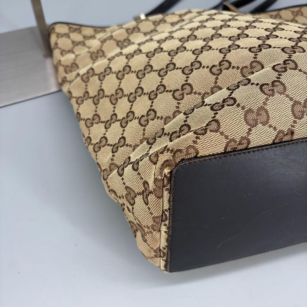 グッチ　トートバッグ　GGキャンバス　ベージュ