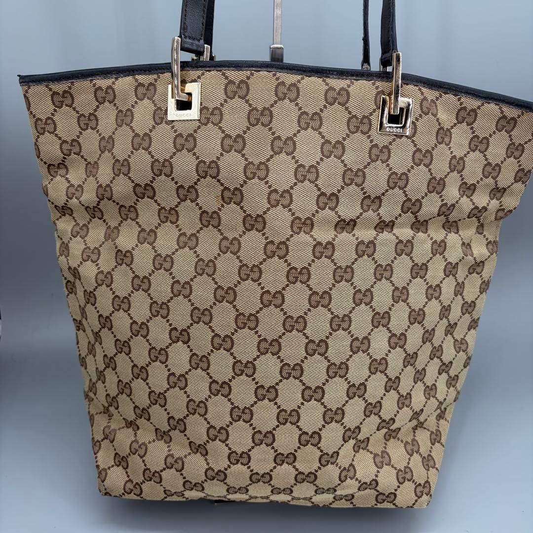 グッチ　トートバッグ　GGキャンバス　ベージュ