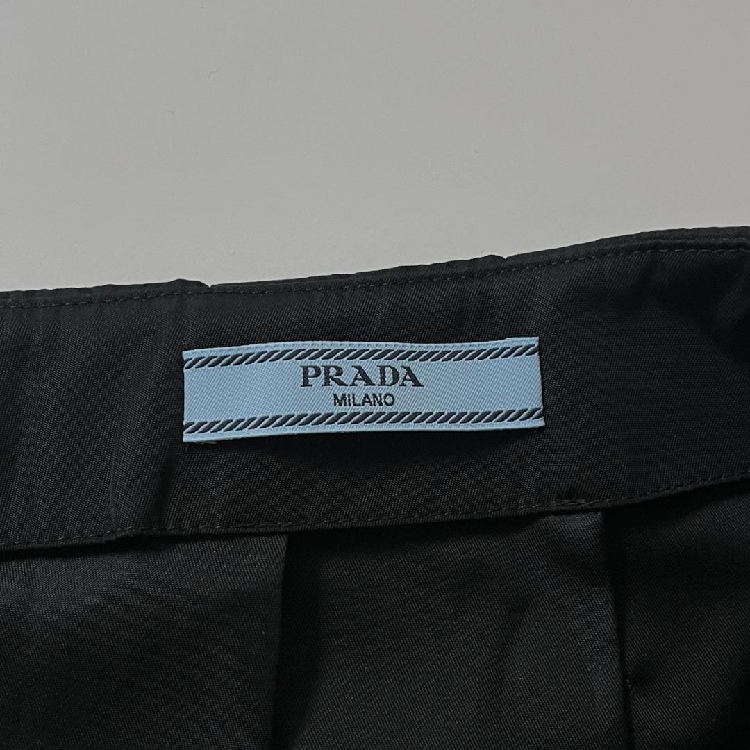 美品 PRADA Re-Nylon ベルト付 プリーツ ミニスカート 38