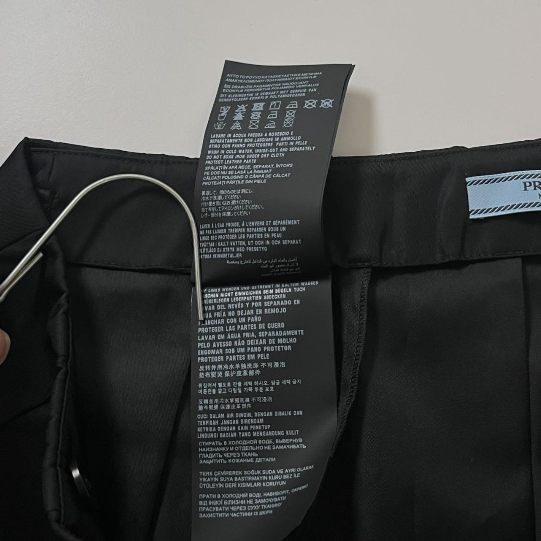 美品 PRADA Re-Nylon ベルト付 プリーツ ミニスカート 38