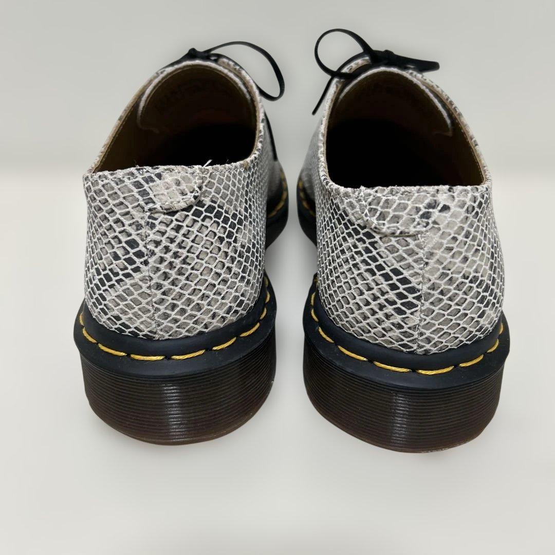 ドクターマーチン 3ホール スネーク柄 レザーシューズ 26cm ホワイト