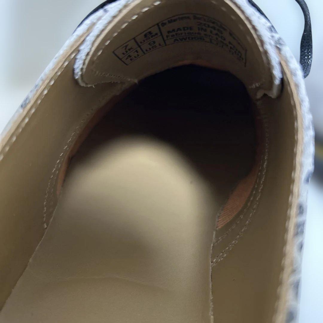 ドクターマーチン 3ホール スネーク柄 レザーシューズ 26cm ホワイト