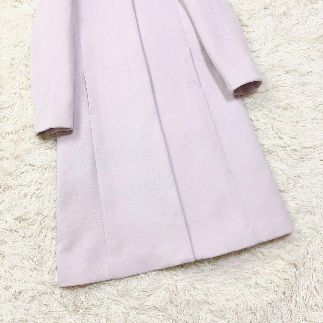 【美品】セルフォード　celford バックタックノーカラーウールコート　ロング