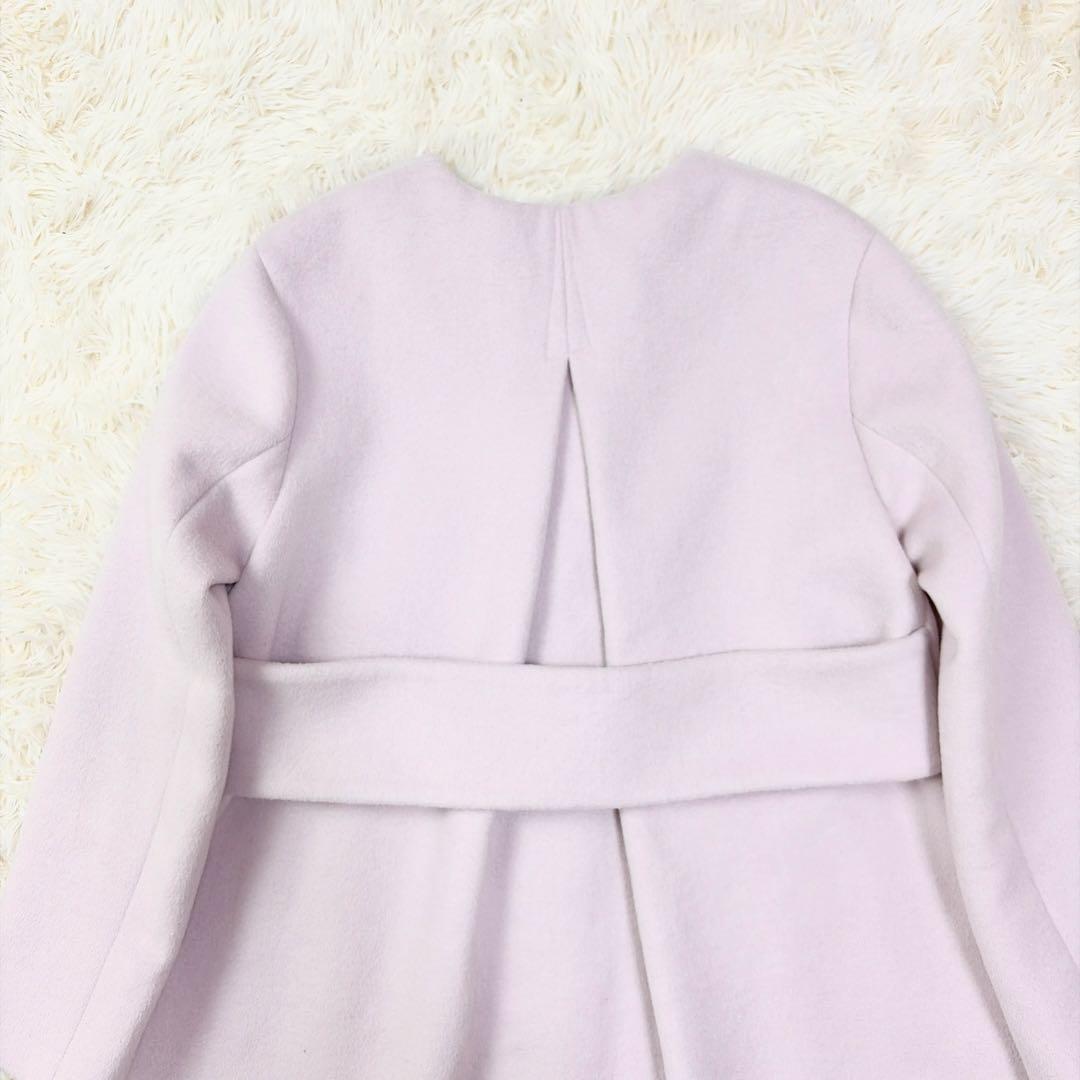 【美品】セルフォード　celford バックタックノーカラーウールコート　ロング