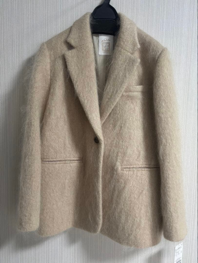 【タグ付】【NOBLE×L'AUBE BLANC】モヘアMIXシャギージャケット