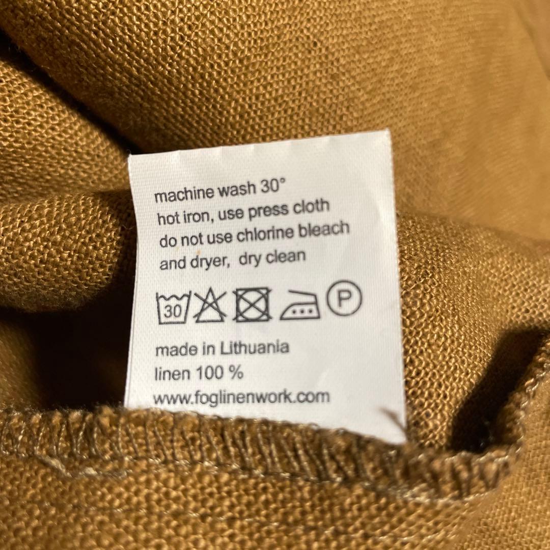 フォグリネンコート　レンガ色美品