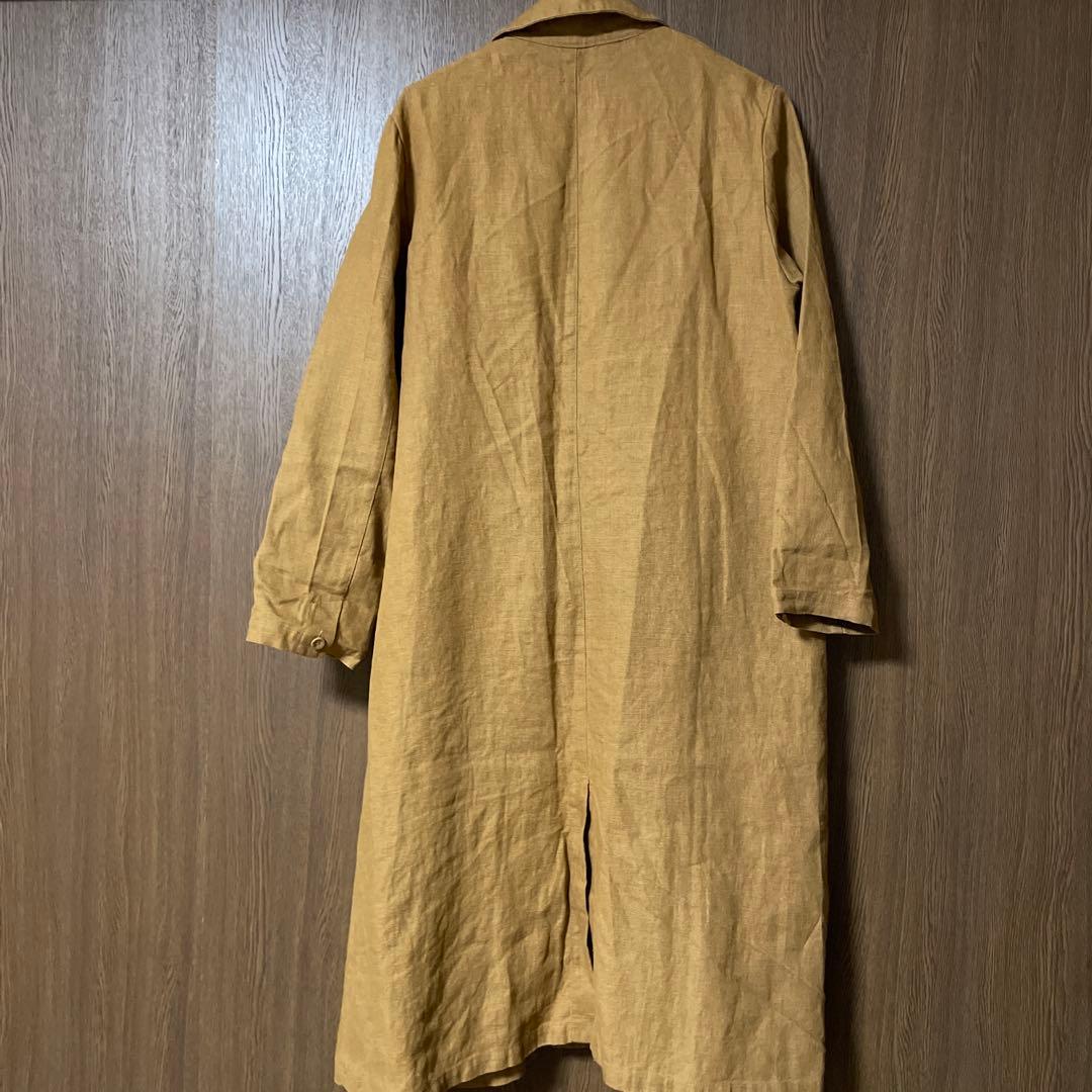 フォグリネンコート　レンガ色美品