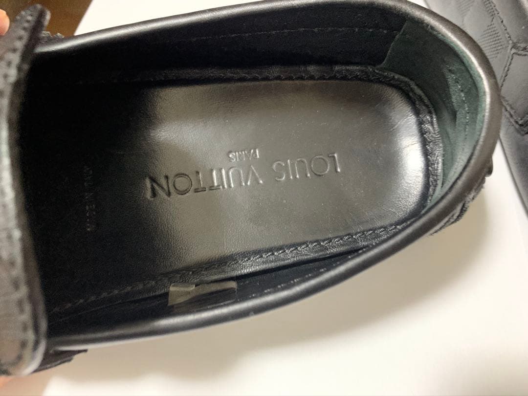 最終価格ルイヴィトン ローファー ダミエ ホッケンハイム レザーサイズ7 1/2