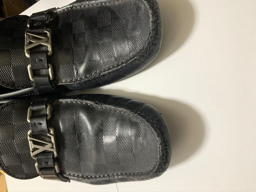 最終価格ルイヴィトン ローファー ダミエ ホッケンハイム レザーサイズ7 1/2