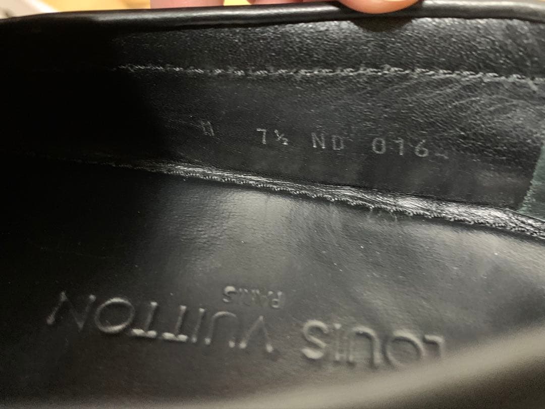 最終価格ルイヴィトン ローファー ダミエ ホッケンハイム レザーサイズ7 1/2