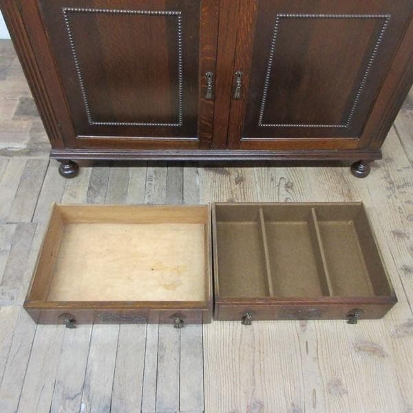 イギリス アンティーク 家具 ミラーバックサイドボード 食器棚 英国 6826d