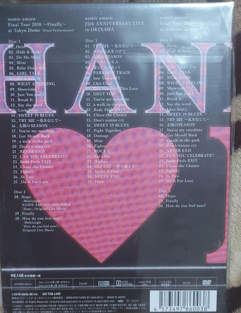 レア新品未開封安室奈美恵Finally札幌公演DVD