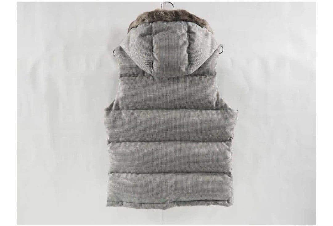 千鳥格子柄ダウンベスト　バーバリーブラックレーベル