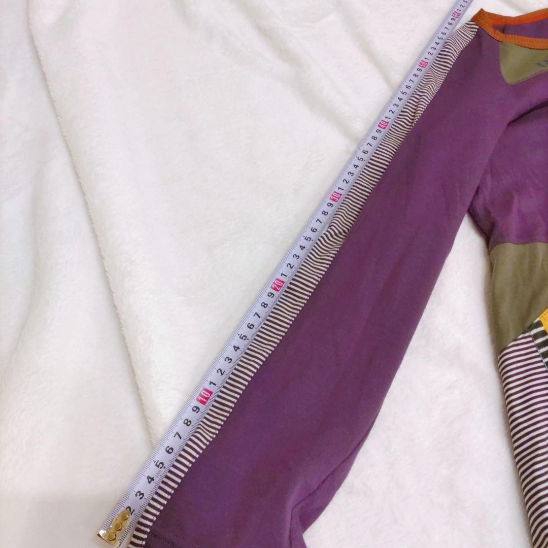 【美品✨】アルベロベロ　長袖チュニック　童話柄　異素材&配色切替　マルチカラー