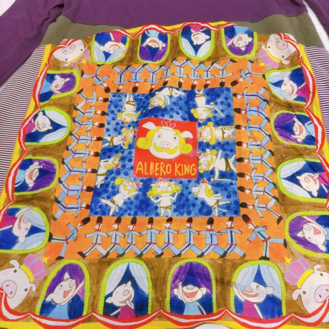 【美品✨】アルベロベロ　長袖チュニック　童話柄　異素材&配色切替　マルチカラー