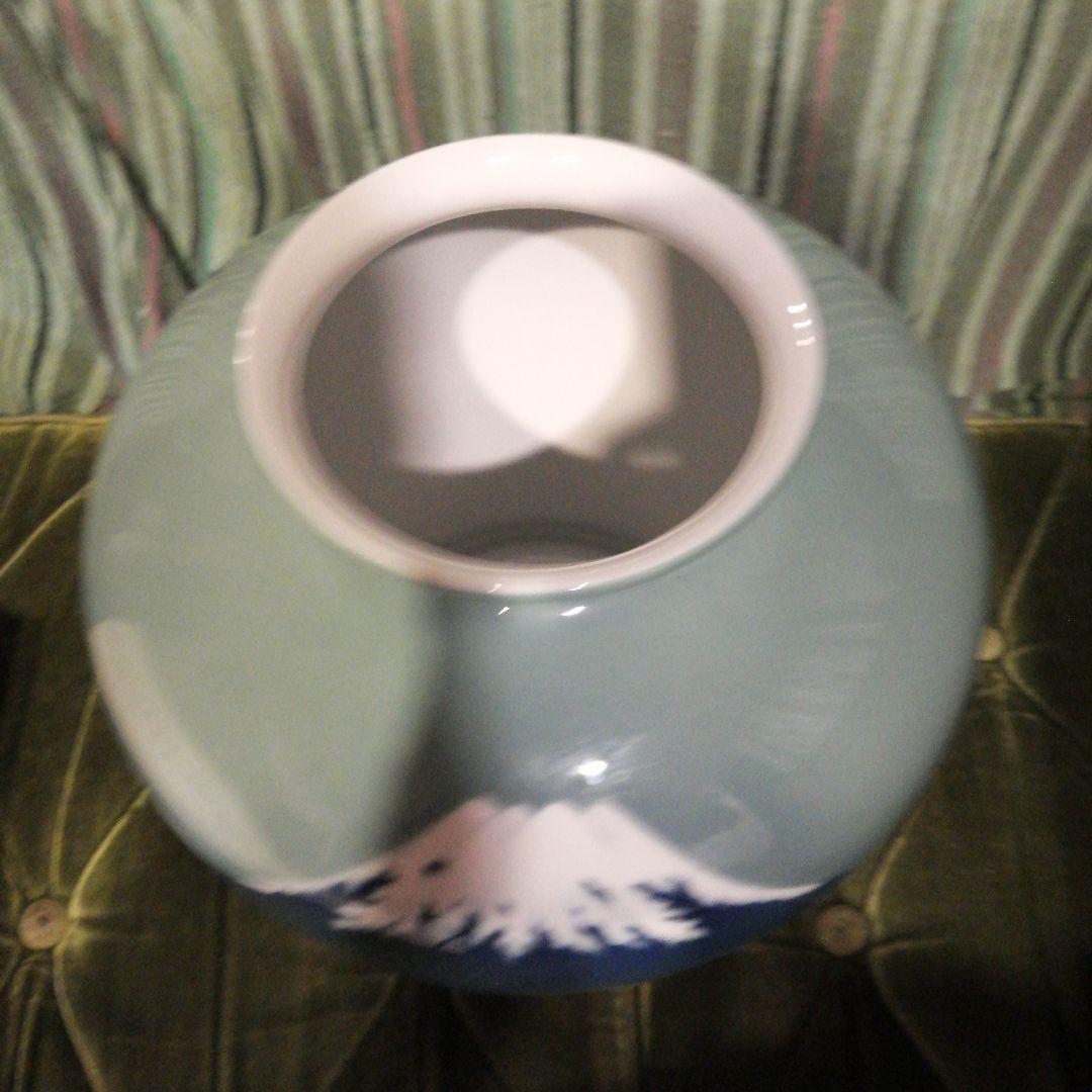 深川製磁　青磁富士　明治型10号 花生