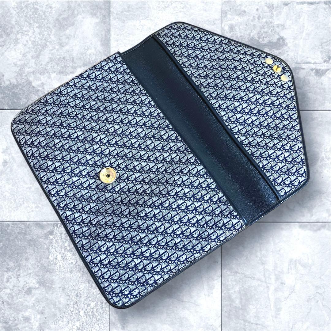 クリスチャンディオール トロッター クラッチバッグ セカンドバッグ ネイビー