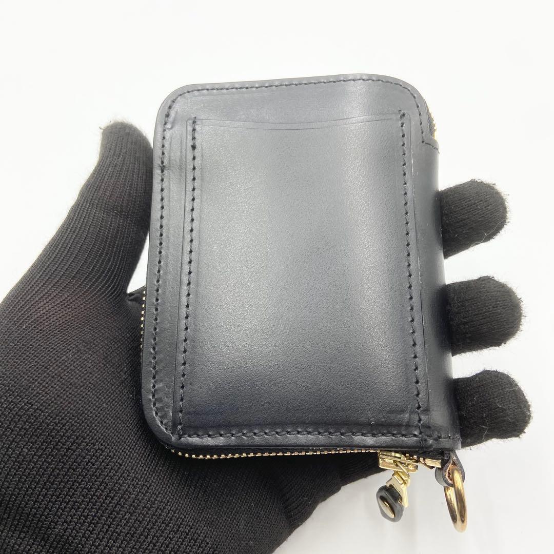 極美品　グレンロイヤル　SMALL ZIP WALLET レザー　黒