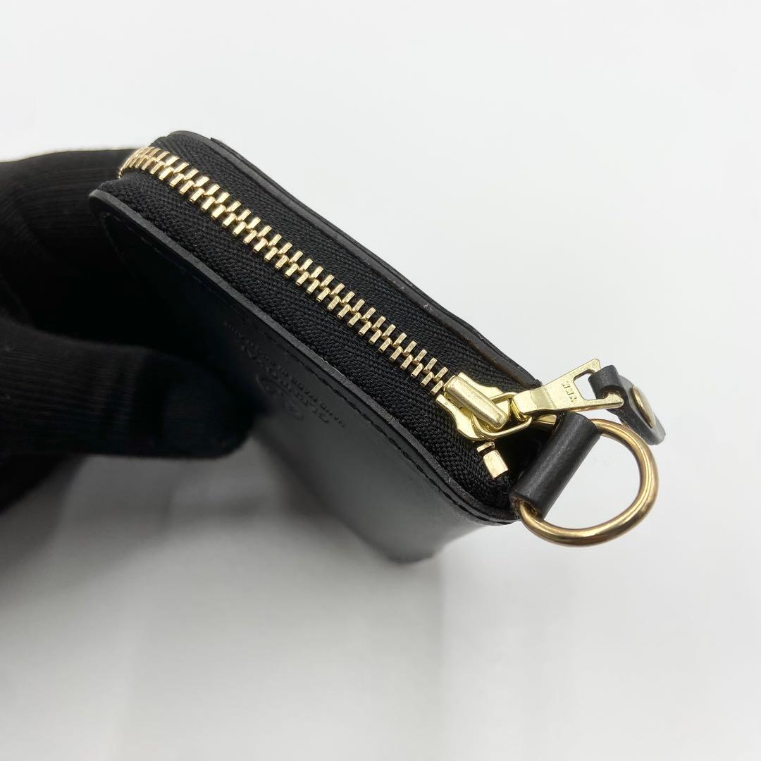 極美品　グレンロイヤル　SMALL ZIP WALLET レザー　黒