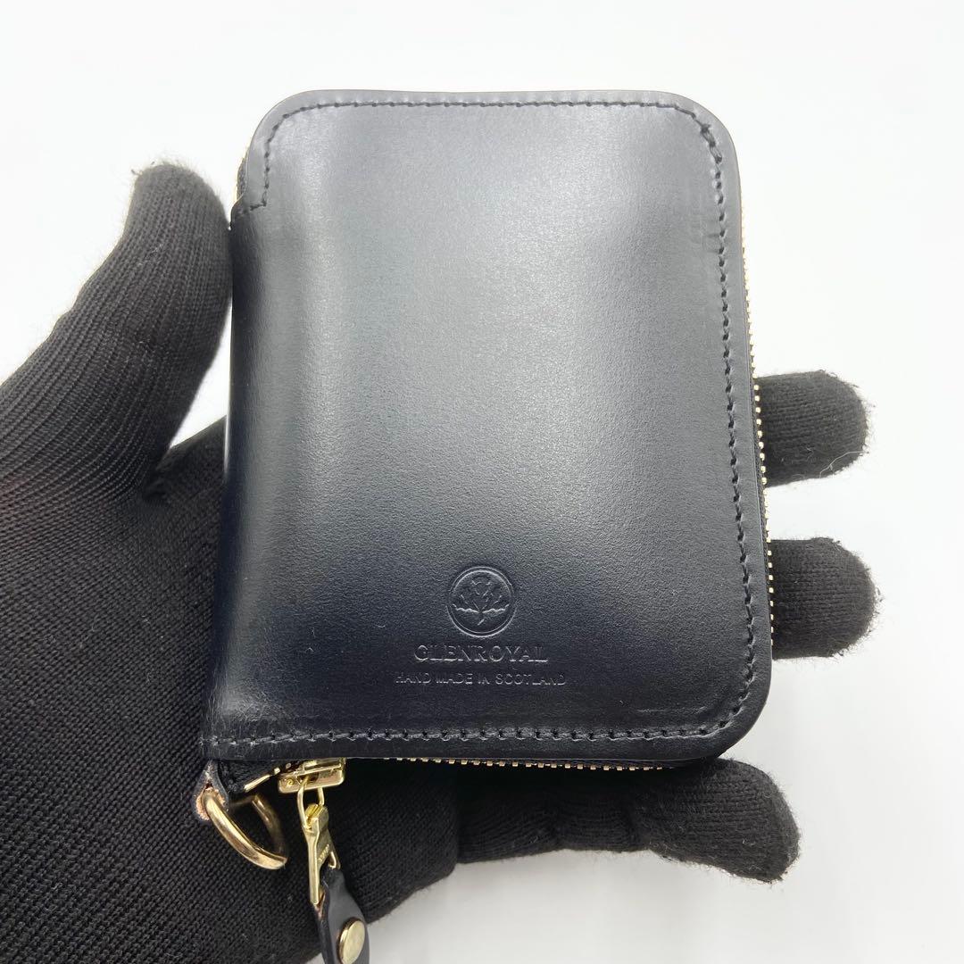 極美品　グレンロイヤル　SMALL ZIP WALLET レザー　黒