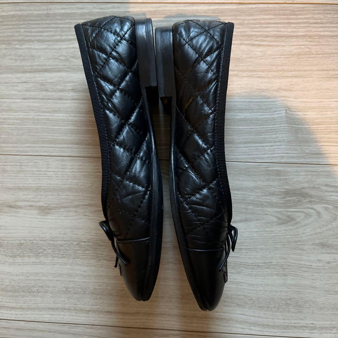 CHANEL ブラック バレエシューズ　35
