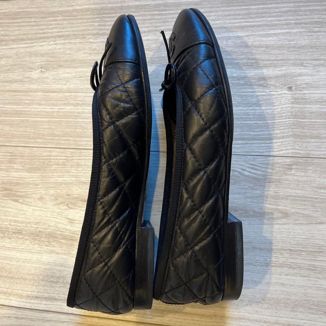 CHANEL ブラック バレエシューズ　35