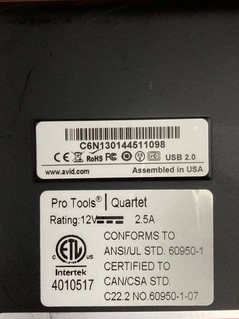 Avid protools Quartet USBオーディオインターフェイス