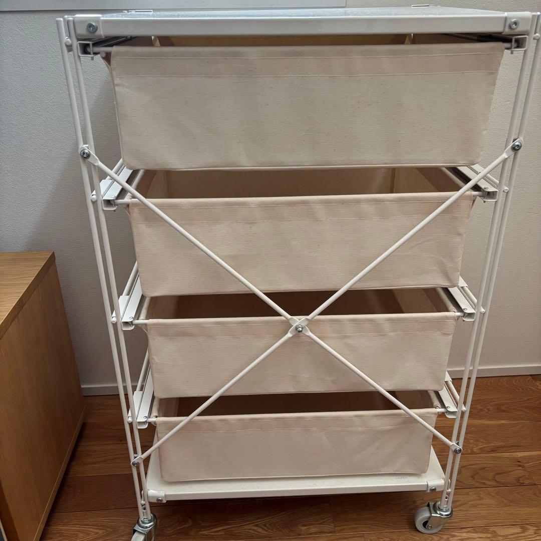 【専用】　無印　スチールユニットシェルフ　帆布バスケットセット