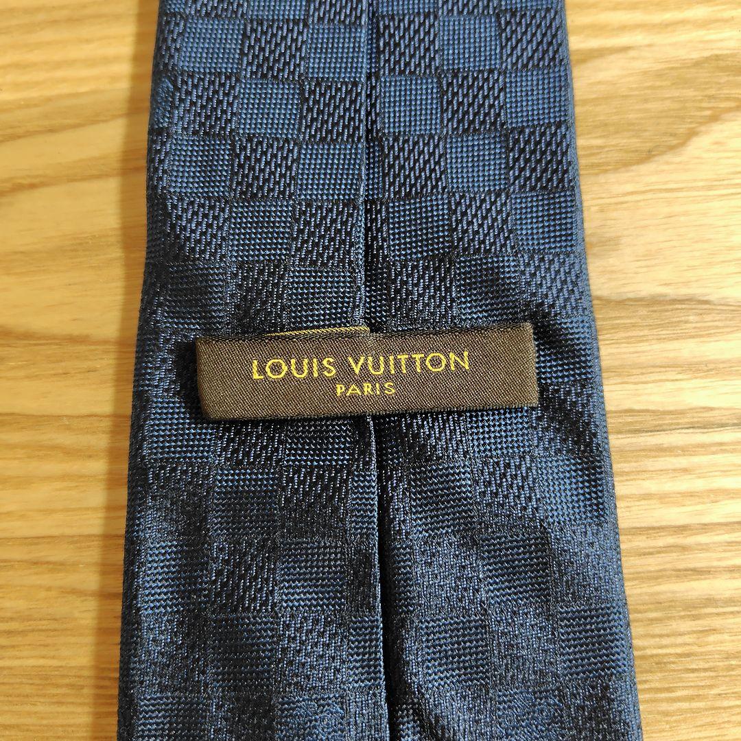 LOUIS VUITTON ネクタイ ネイビー チェック柄
