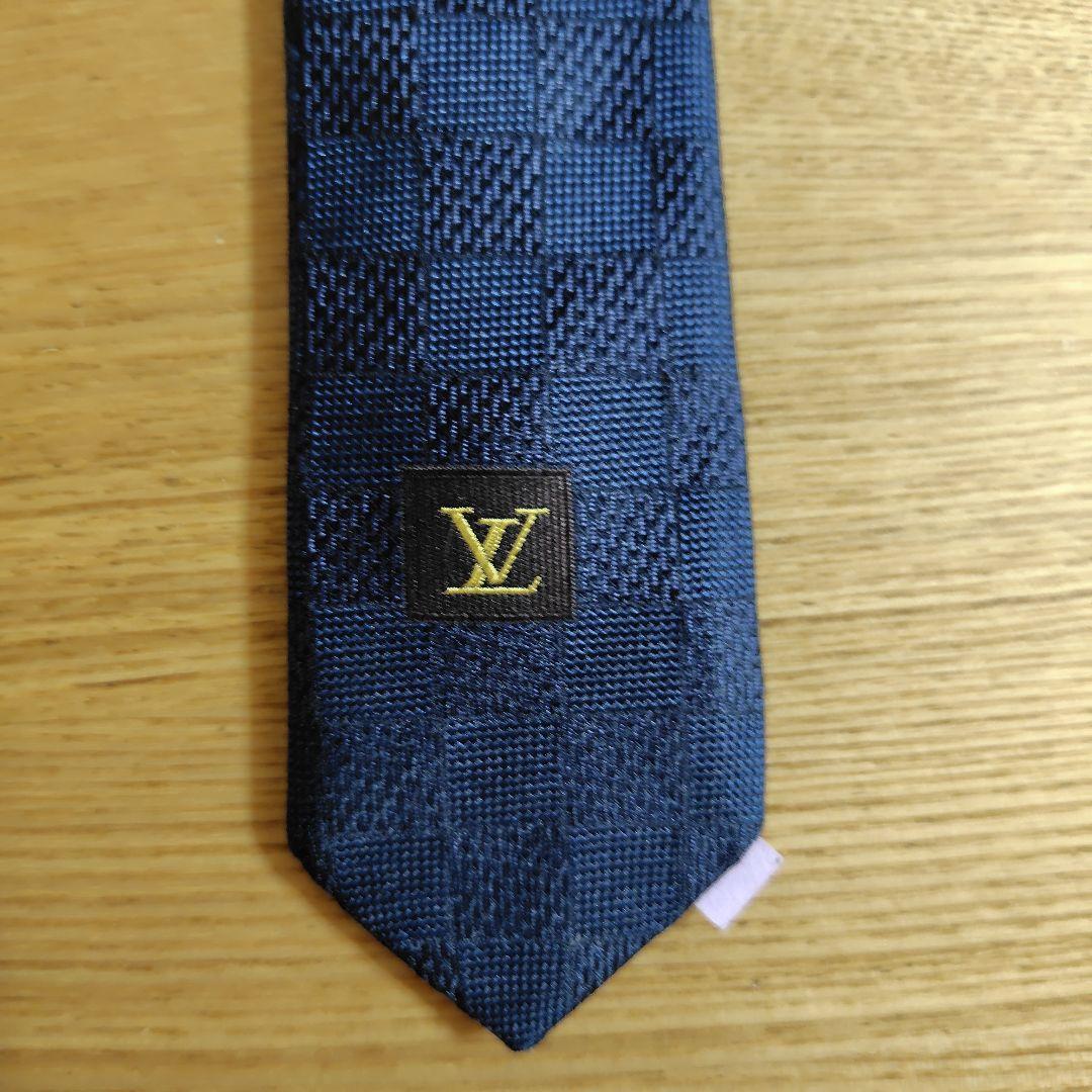 LOUIS VUITTON ネクタイ ネイビー チェック柄