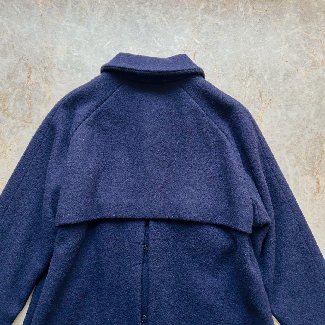 YAECA ヤエカ ウール ステンカラーコート ネイビー M
