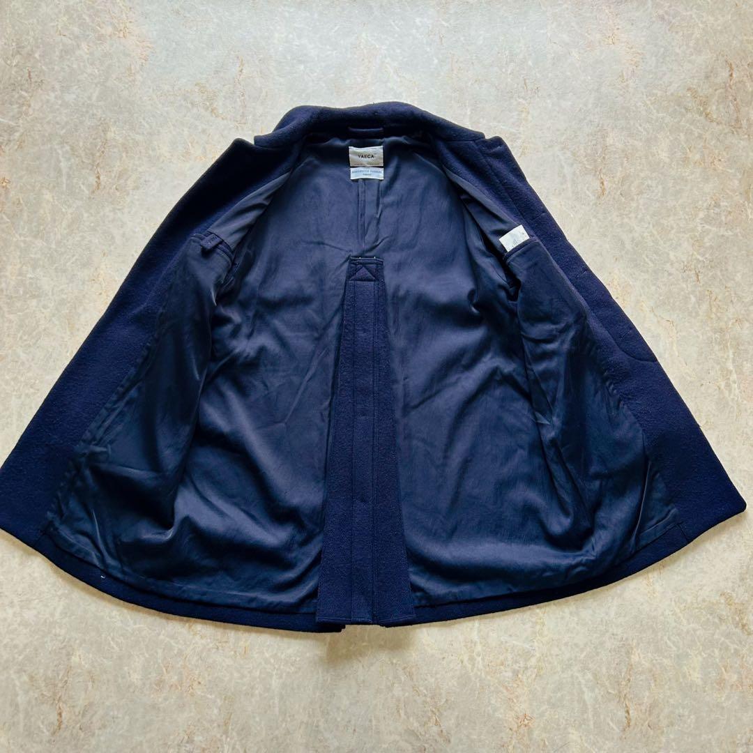 YAECA ヤエカ ウール ステンカラーコート ネイビー M