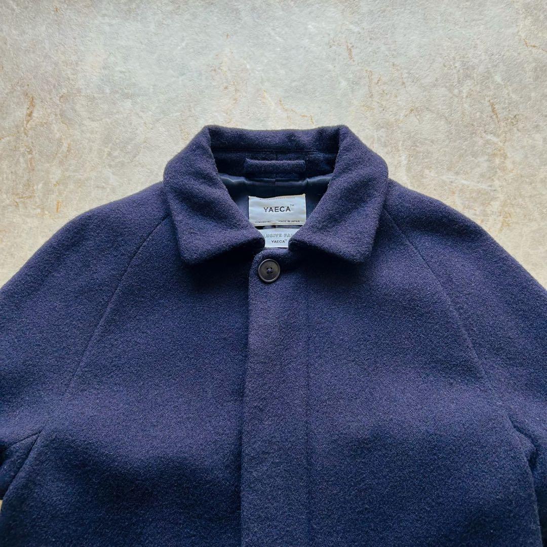 YAECA ヤエカ ウール ステンカラーコート ネイビー M