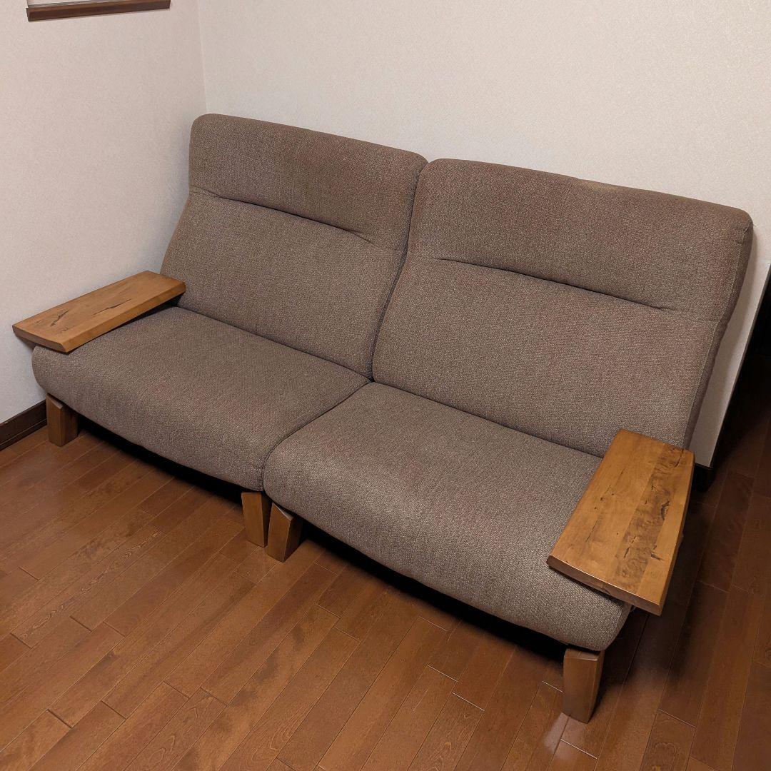 【統次郎】カリモク リクライニングソファ（左肘掛け側） チターノ 中古美品