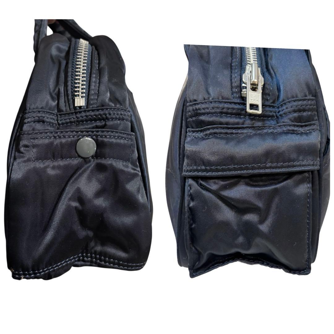 希少　美品　廃盤　ヘッドポーター　ミニボストン　タンカー　ハンドバッグ　紺