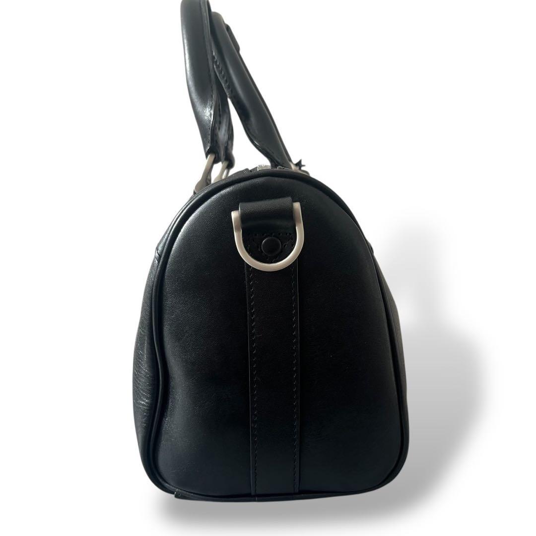 AVIREX レザー ミニ ボストンバッグ ブラック USA ロゴ y2k