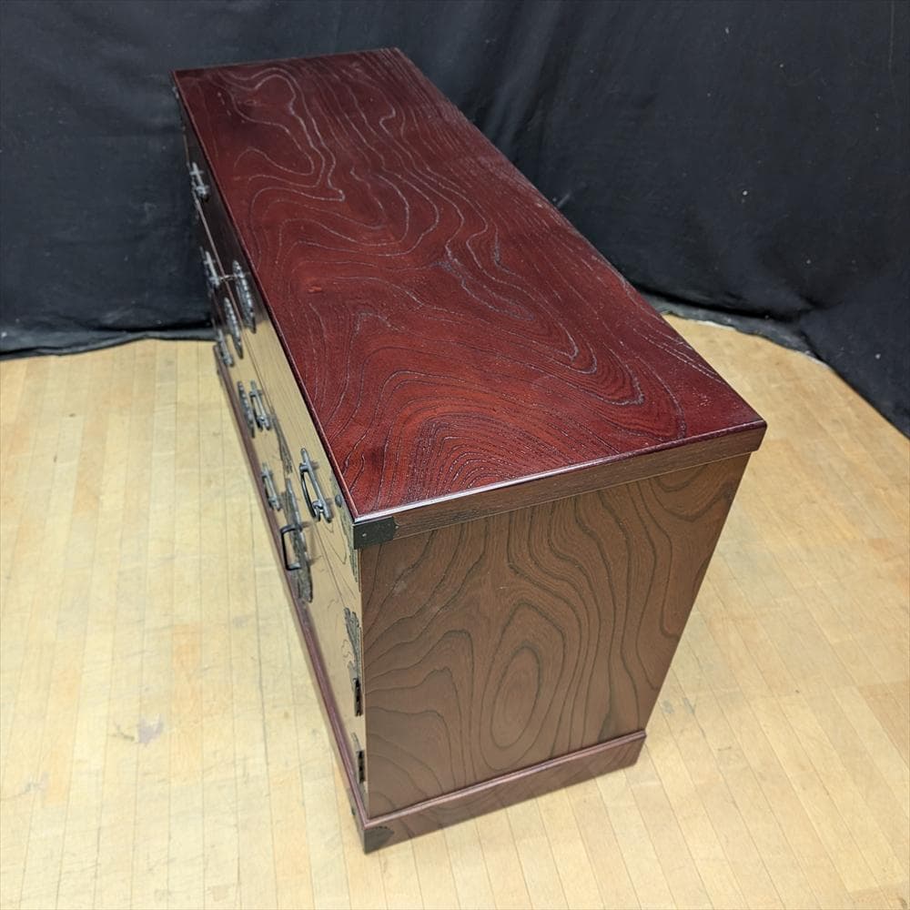 飛鳥工芸家具　欅 ケヤキ　欅箪笥　タンス　チェスト　引き出し　気密　蟻組　民藝