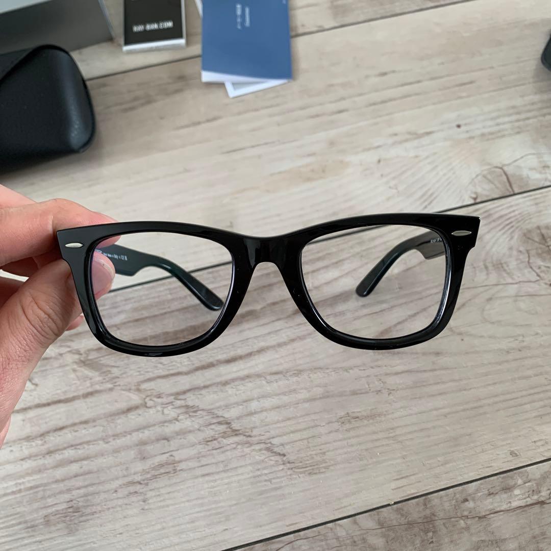 Ray-Ban Wayfarer 伊達メガネ　純正ブラックレンズ付き