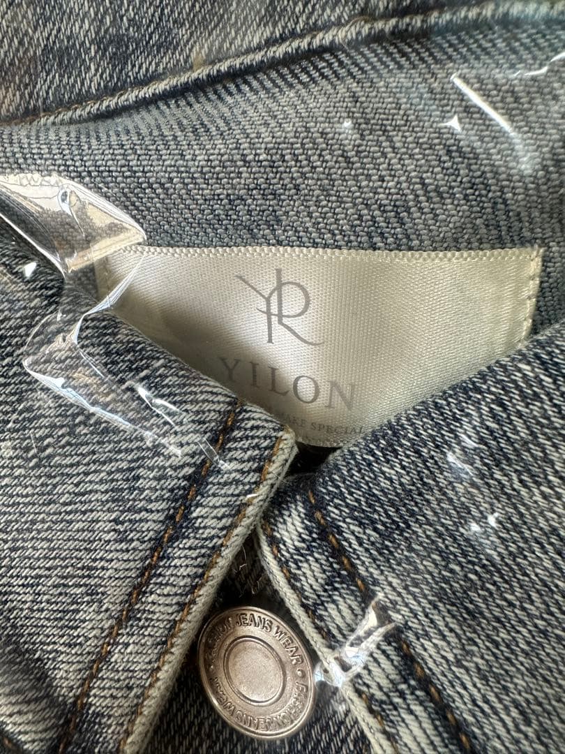 ジャケット・アウター yilon BLOSSOM LACE DENIM JACKET