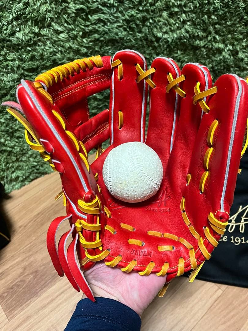 ウィルソンスタッフ デュアル 硬式内野手用DO型 Eオレンジ×タン紐