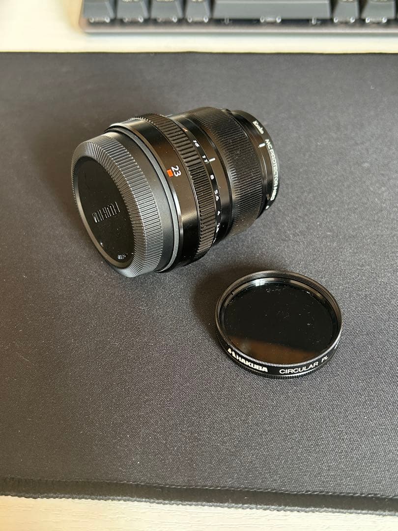 XF23mmF2 R WR レンズ 43mmフィルター、純正フード付き